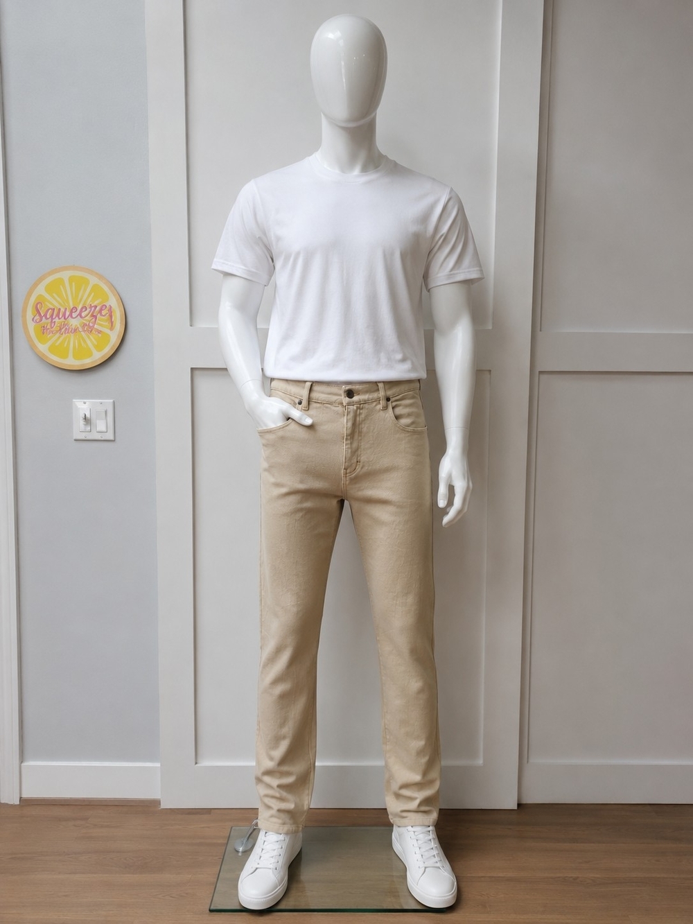 Laguna  Men's  Straight Leg Cords in Beige 40X32